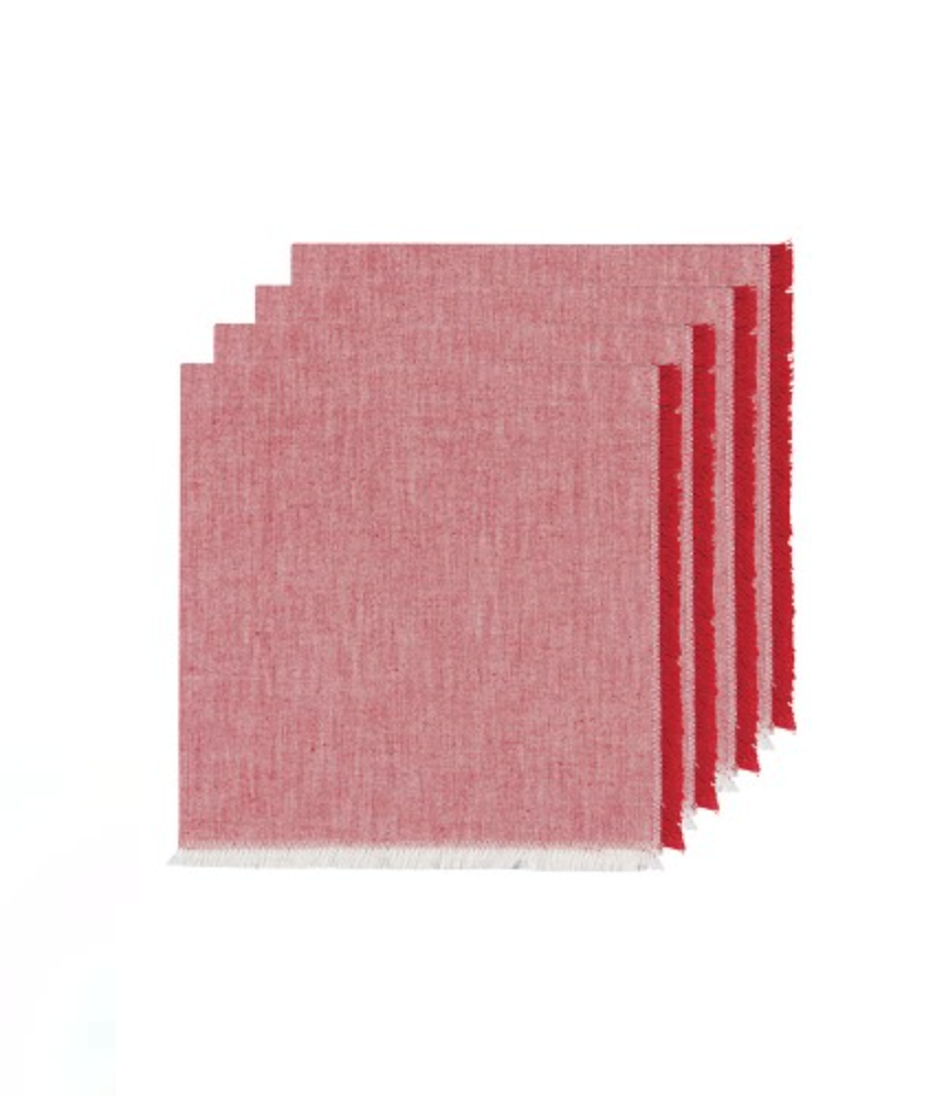 Now-Designs-Red-Cotton-Chambray-Table-Napkins