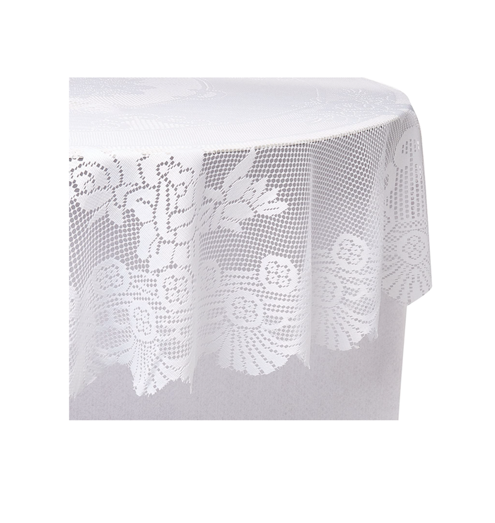 Ritz-Polyester-Linen-Tablecloth-Easy-Care-Floral-Lace-Round