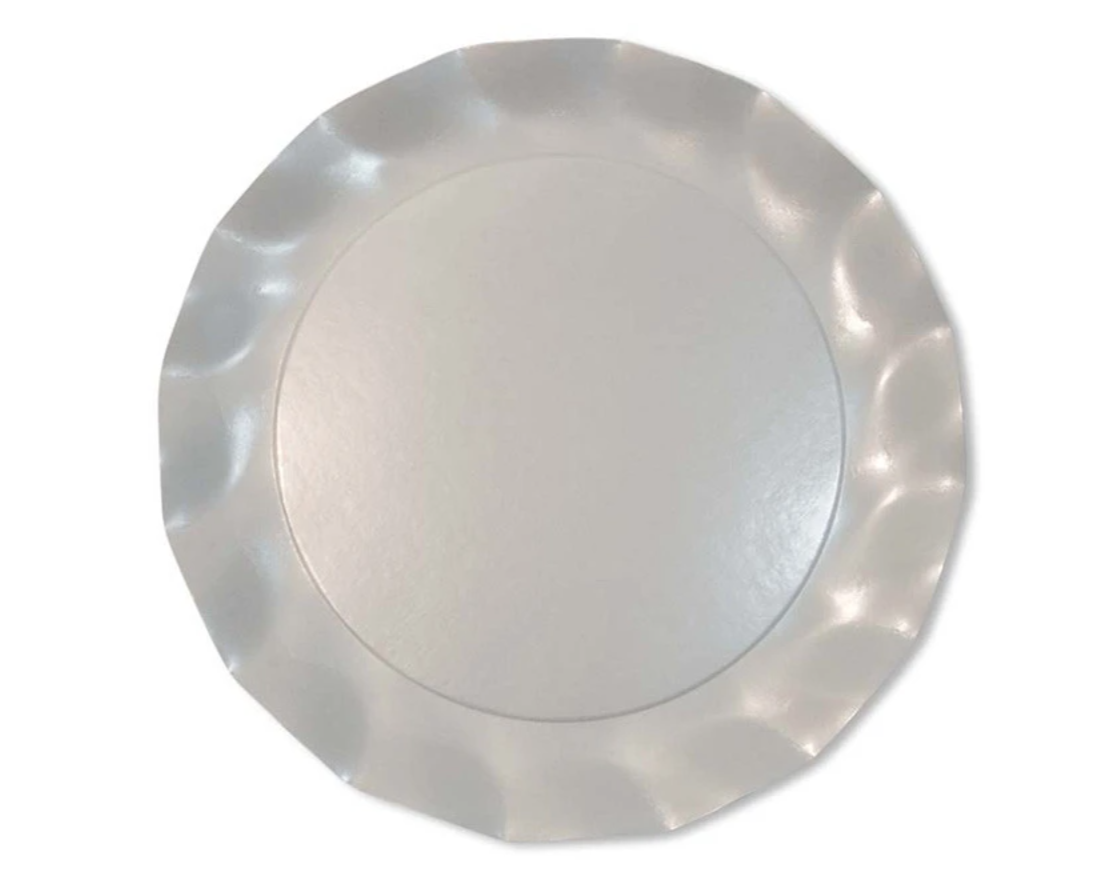 Sophistiplate-Pearly-White-Paper-Charger-Plate