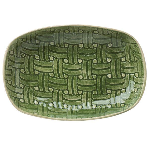 wonki-ware-medium-green-basket-weave-snack-plate