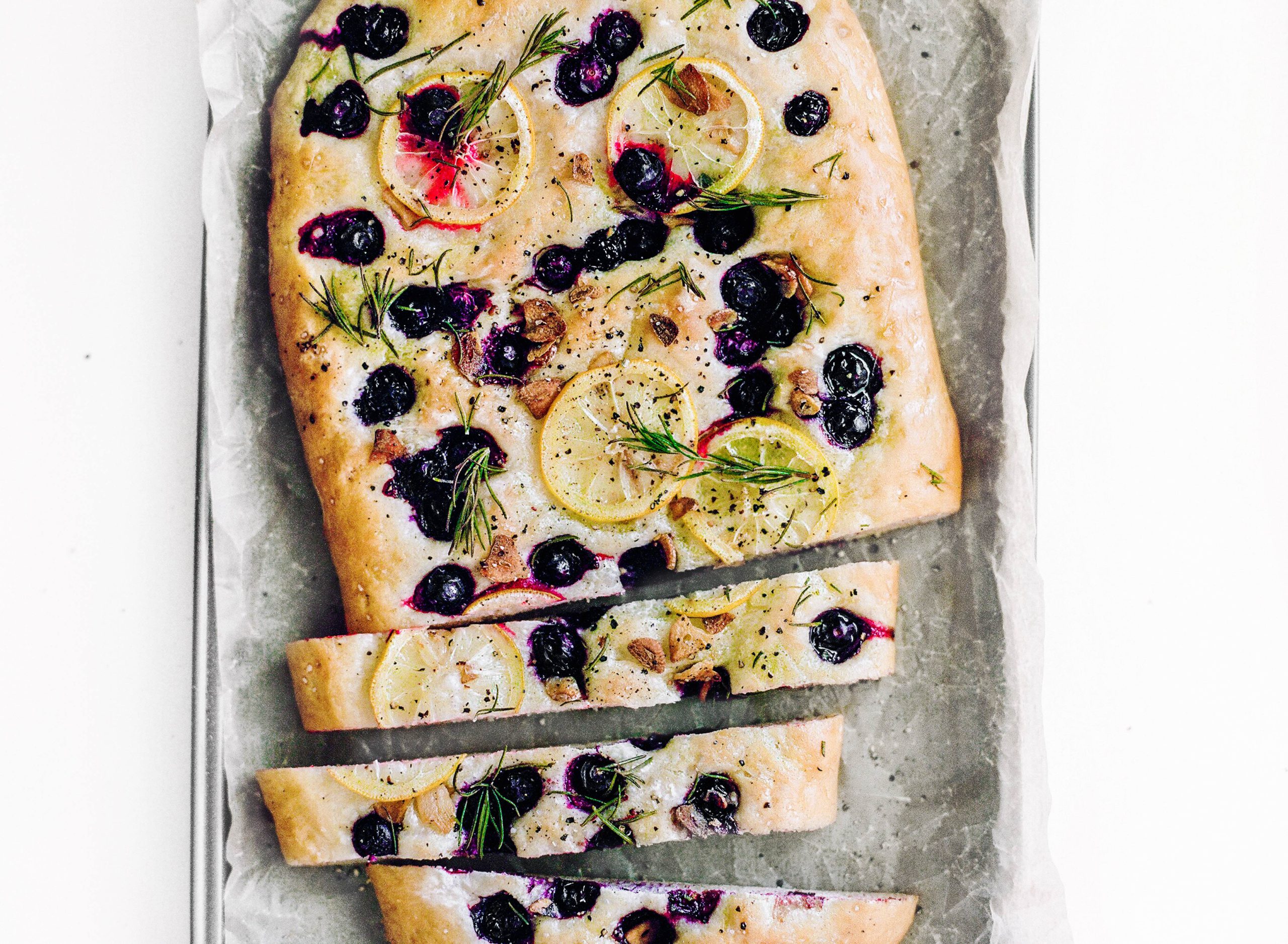 Blueberry Rosemary Focaccia