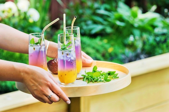 Lavender Butterfly Pea Tea Soda, Flower Tea Recipe