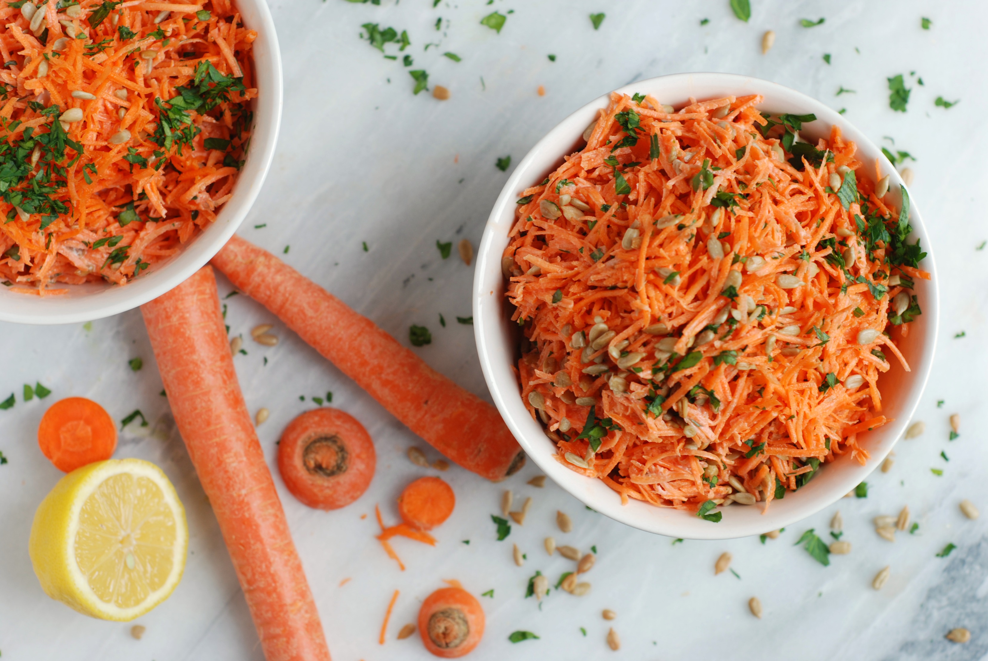 Simple Carrot Salad with Lemon Vinaigrette