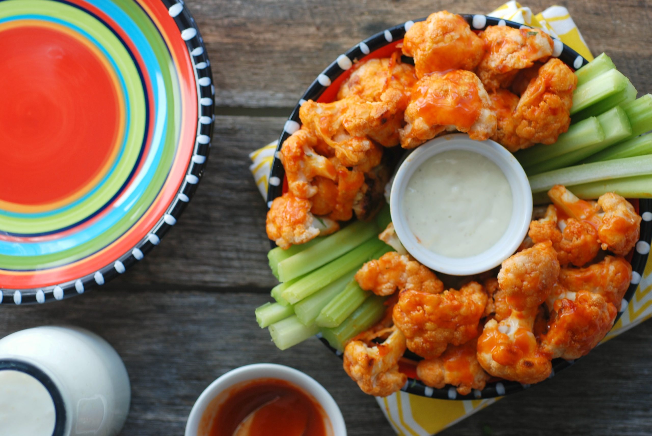 Buttermilk Cauliflower Wings with Honey Buffalo Sauce