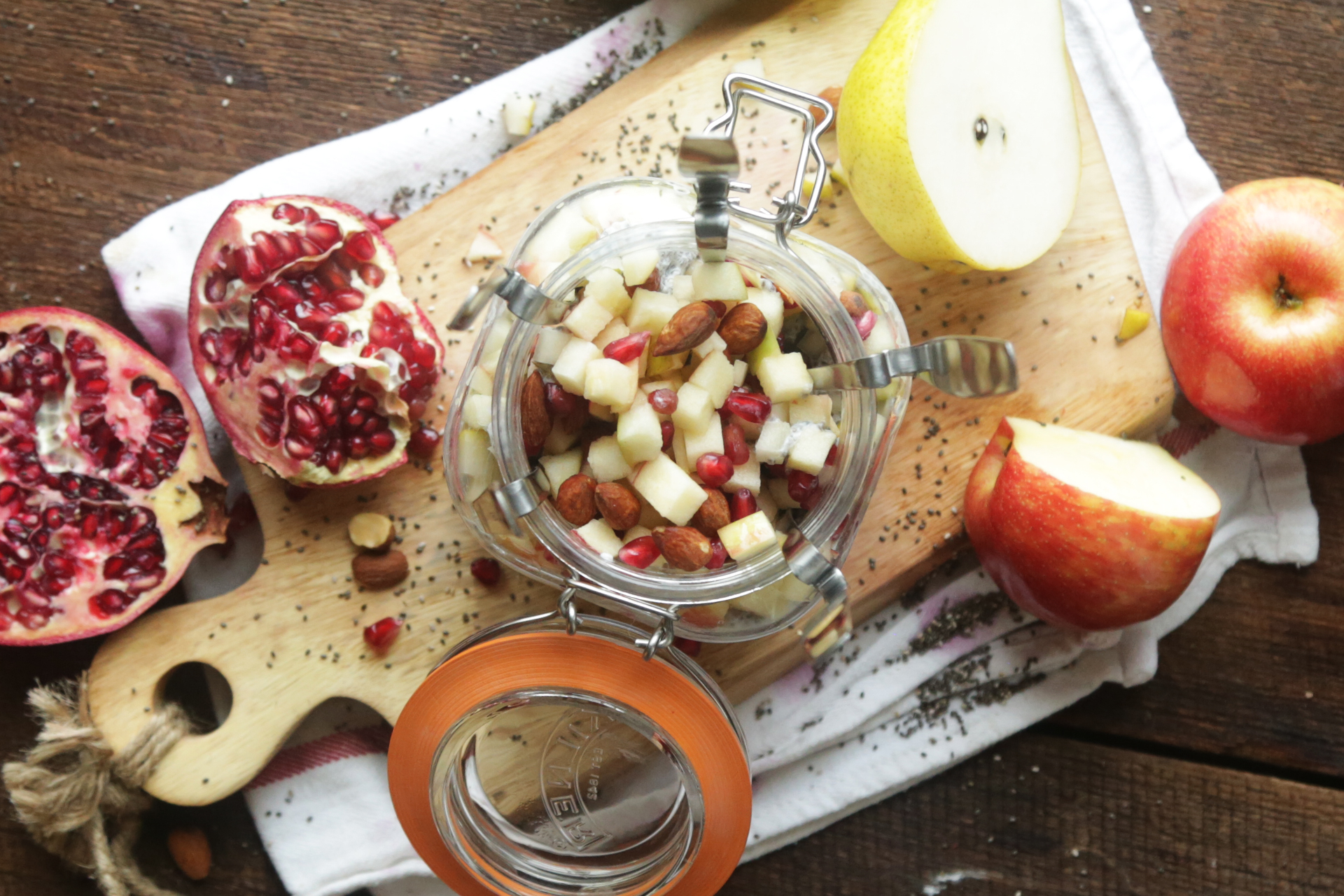 Chia Seed Pudding with Fruit & Nuts