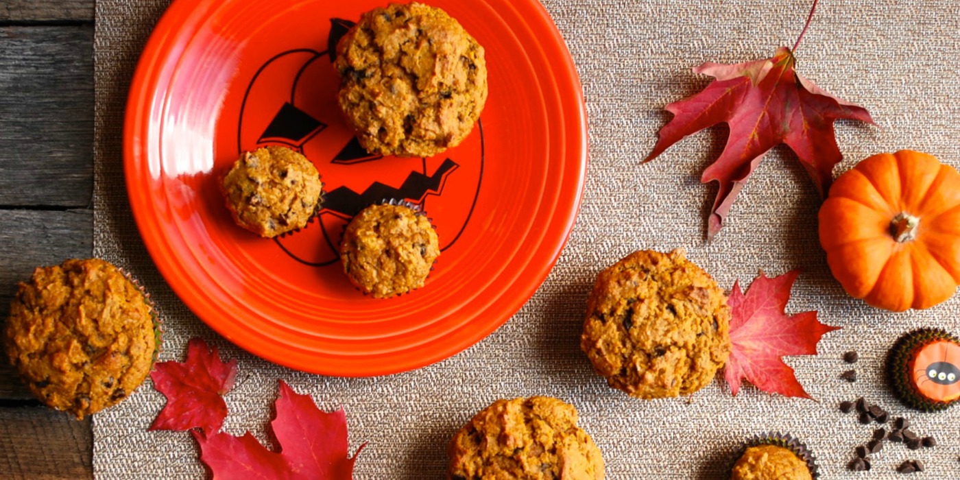 ​Whole Wheat Chocolate Chip Pumpkin Muffins Recipe