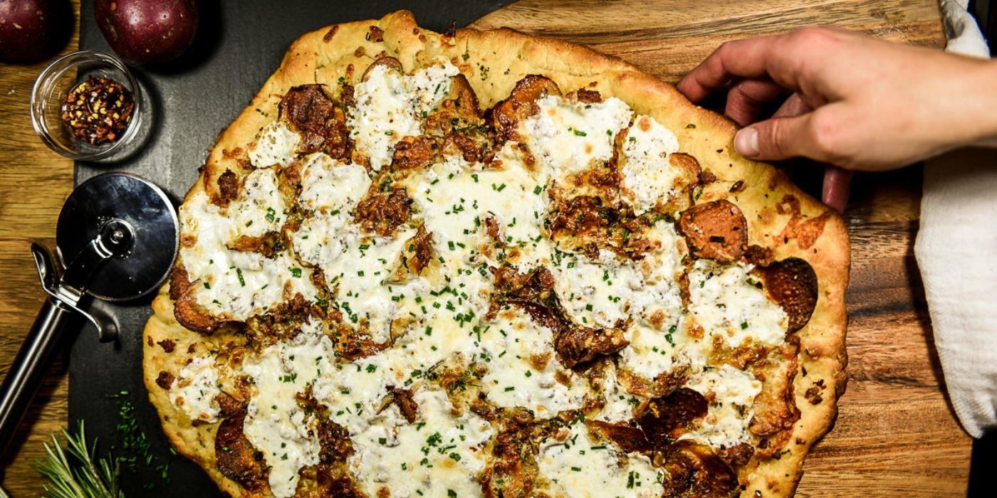 Perfecting Family Pizza Night: Crispy Potato, Bacon & Chive Pizza