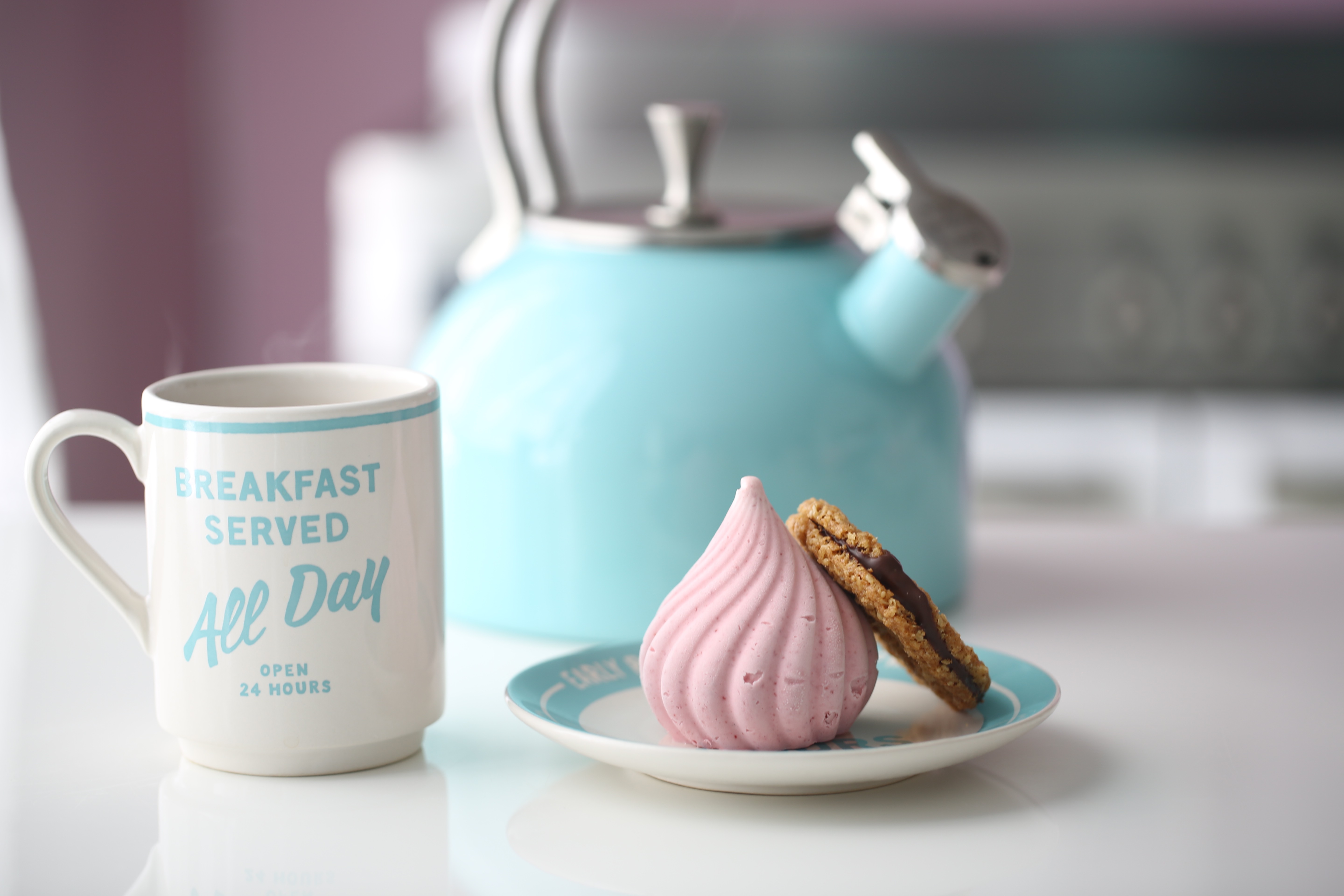 Swedish Havreflarn Cookies with Raspberry Ice Cream