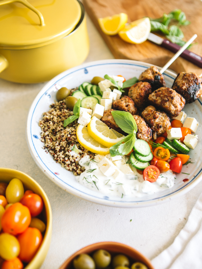 Greek Recipe: How to Make Mediterranean Power Bowls with Homemade
