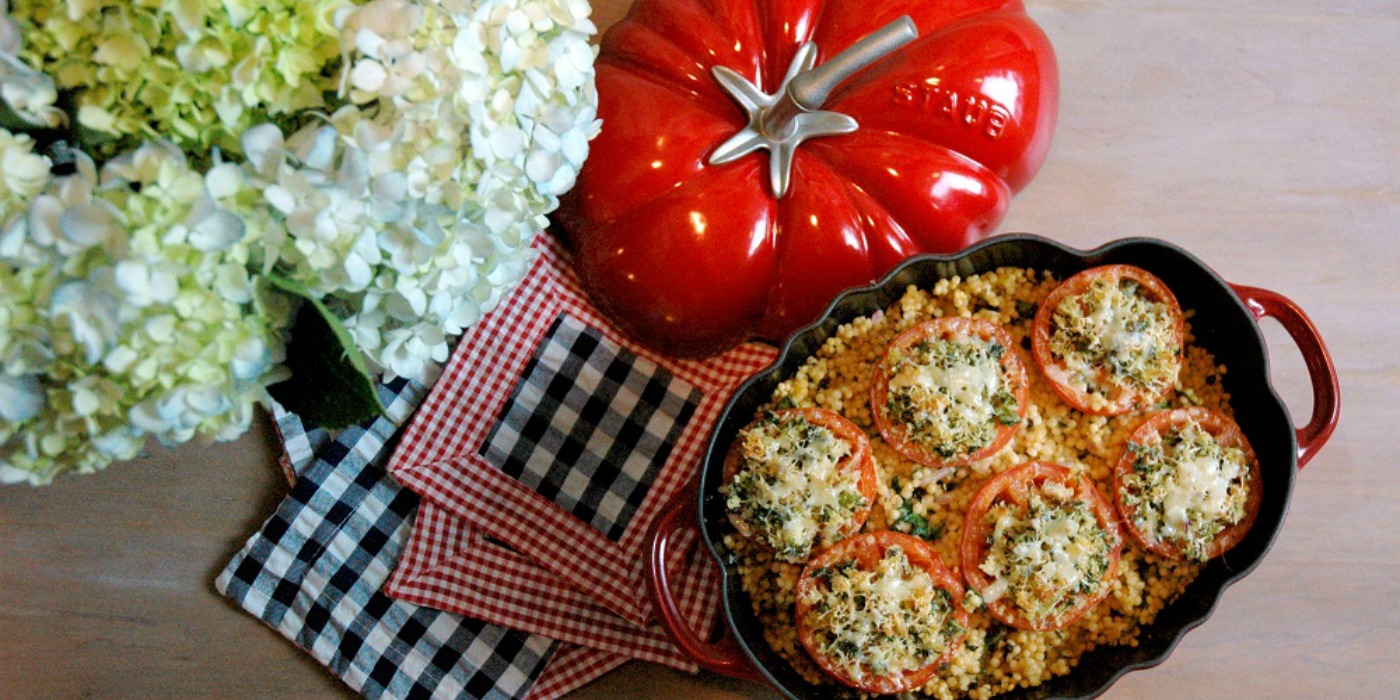 Tomatoes Provençale & Israeli Couscous Salad