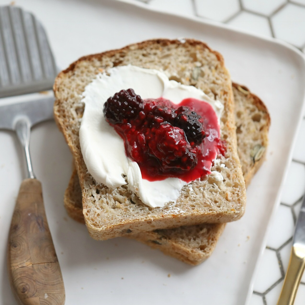 Norwegian Breakfast Bread with Homemade Jam