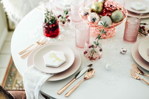 A Festive Millennial Pink Table Setting for the Holiday Season | The ...