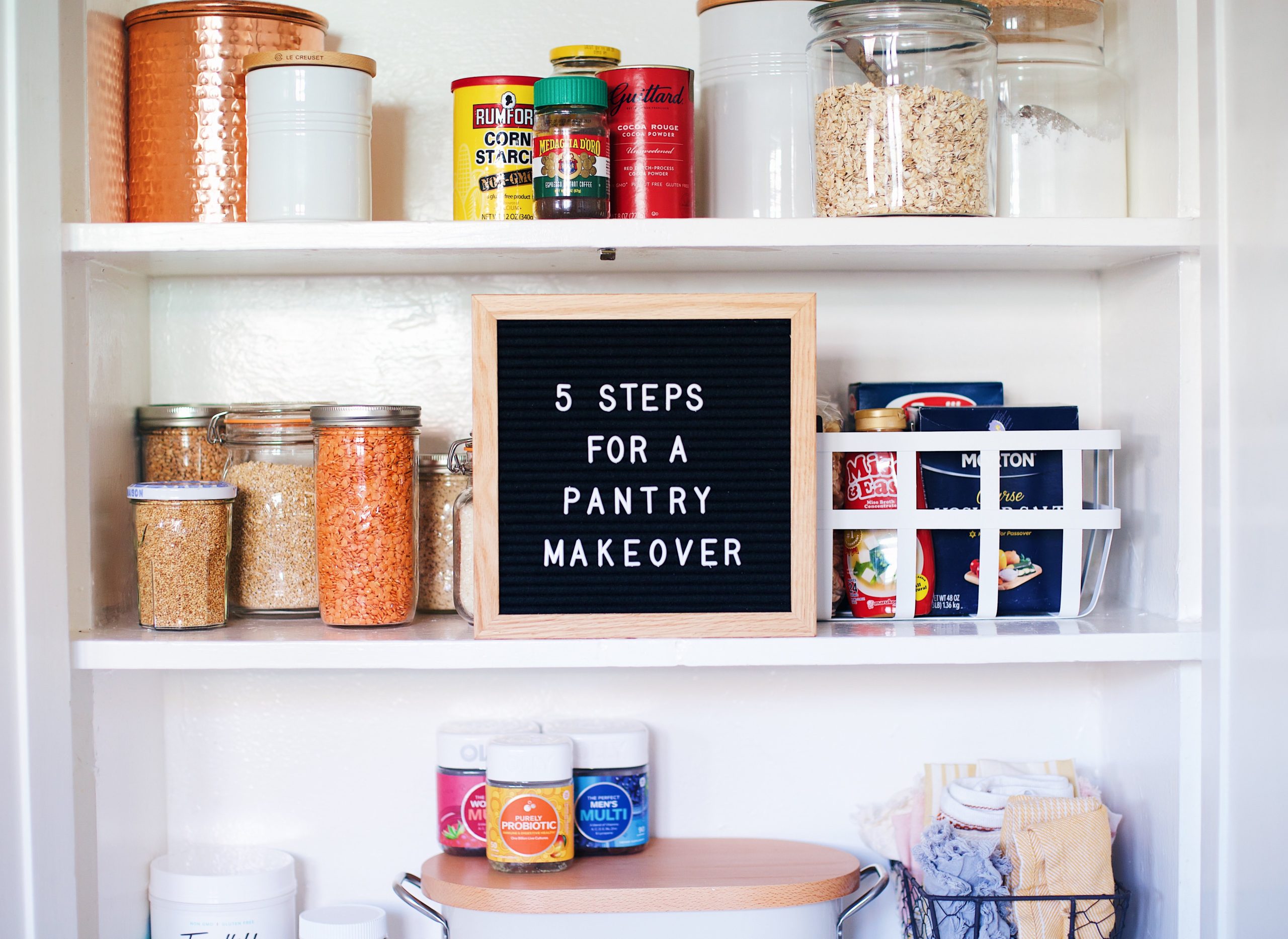 Organizing 101: The Pantry  Kitchen storage containers, Glass