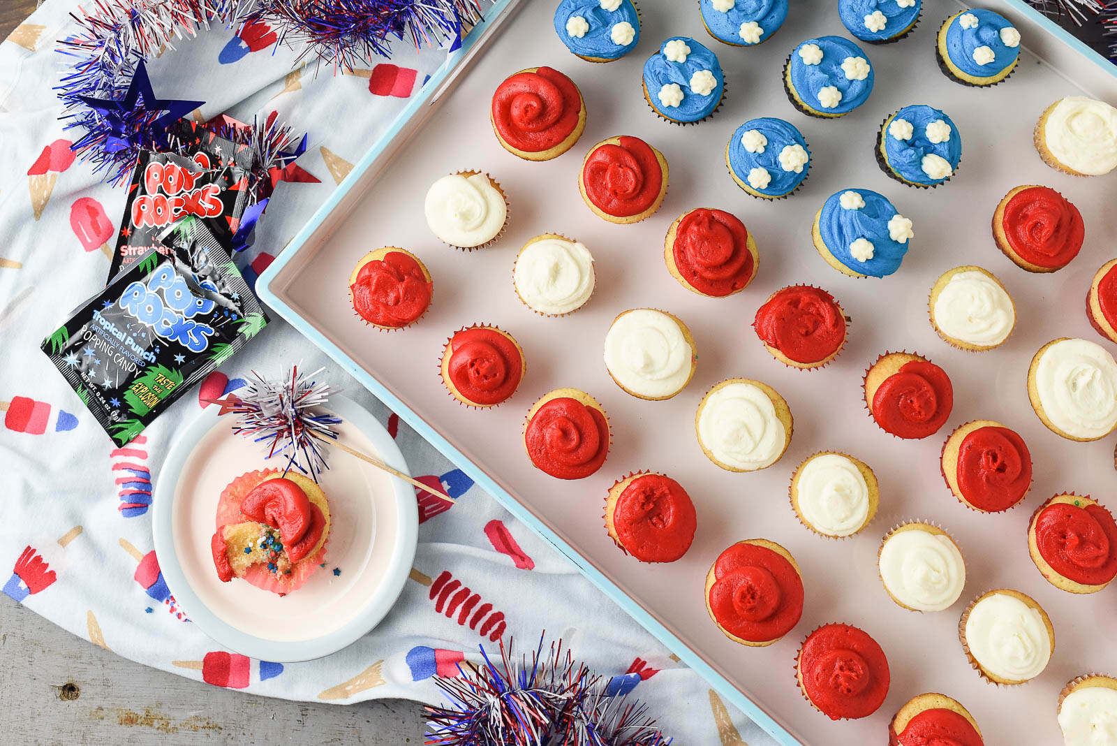 Get 4th of July Ready with a Mini Cupcake Flag Cake