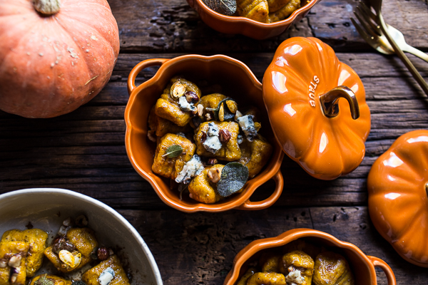 Pumpkin Gnocchi with Balsamic Sage & Blue Cheese Sauce