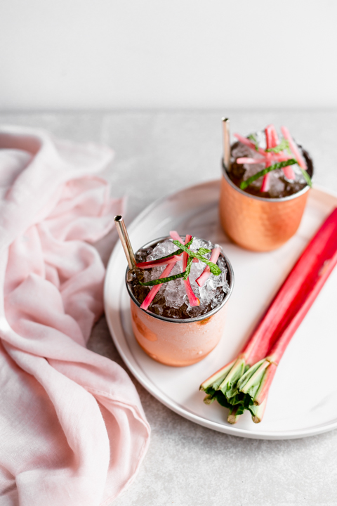 Seasonal Rhubarb Juleps for Derby Day