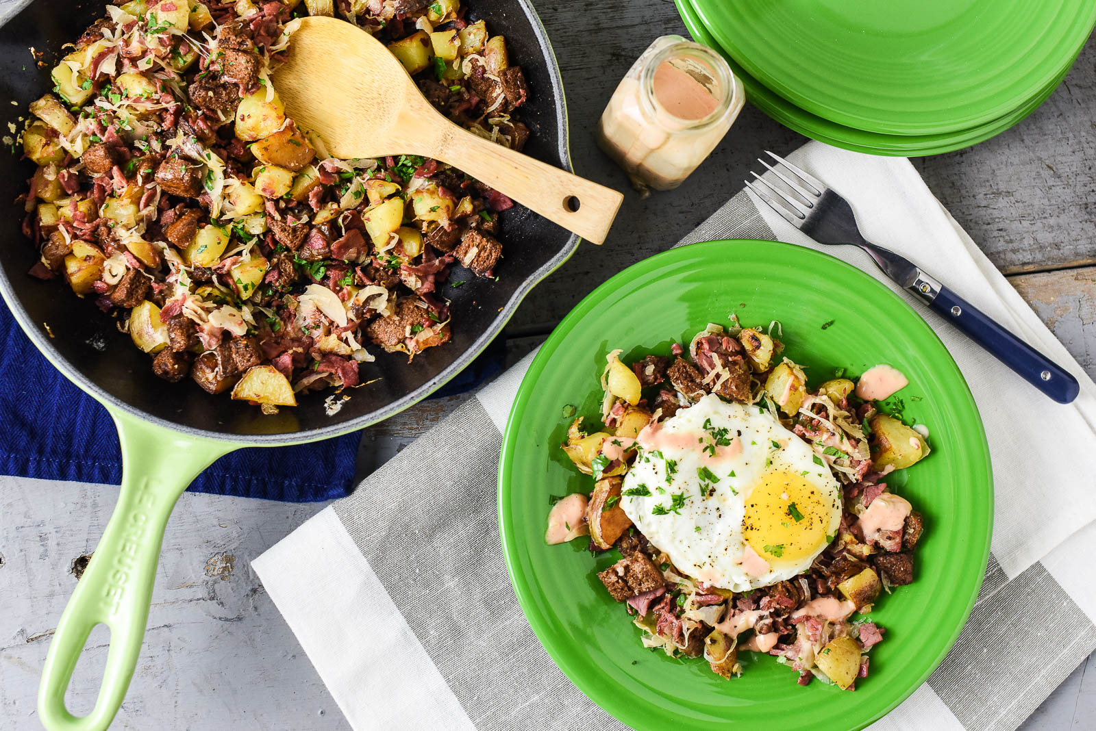 Crispy Hash and Eggs Breakfast Skillet - The Cozy Cook