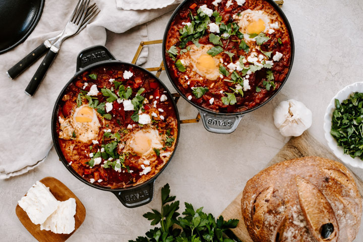 Shakshuka with Feta & Harissa