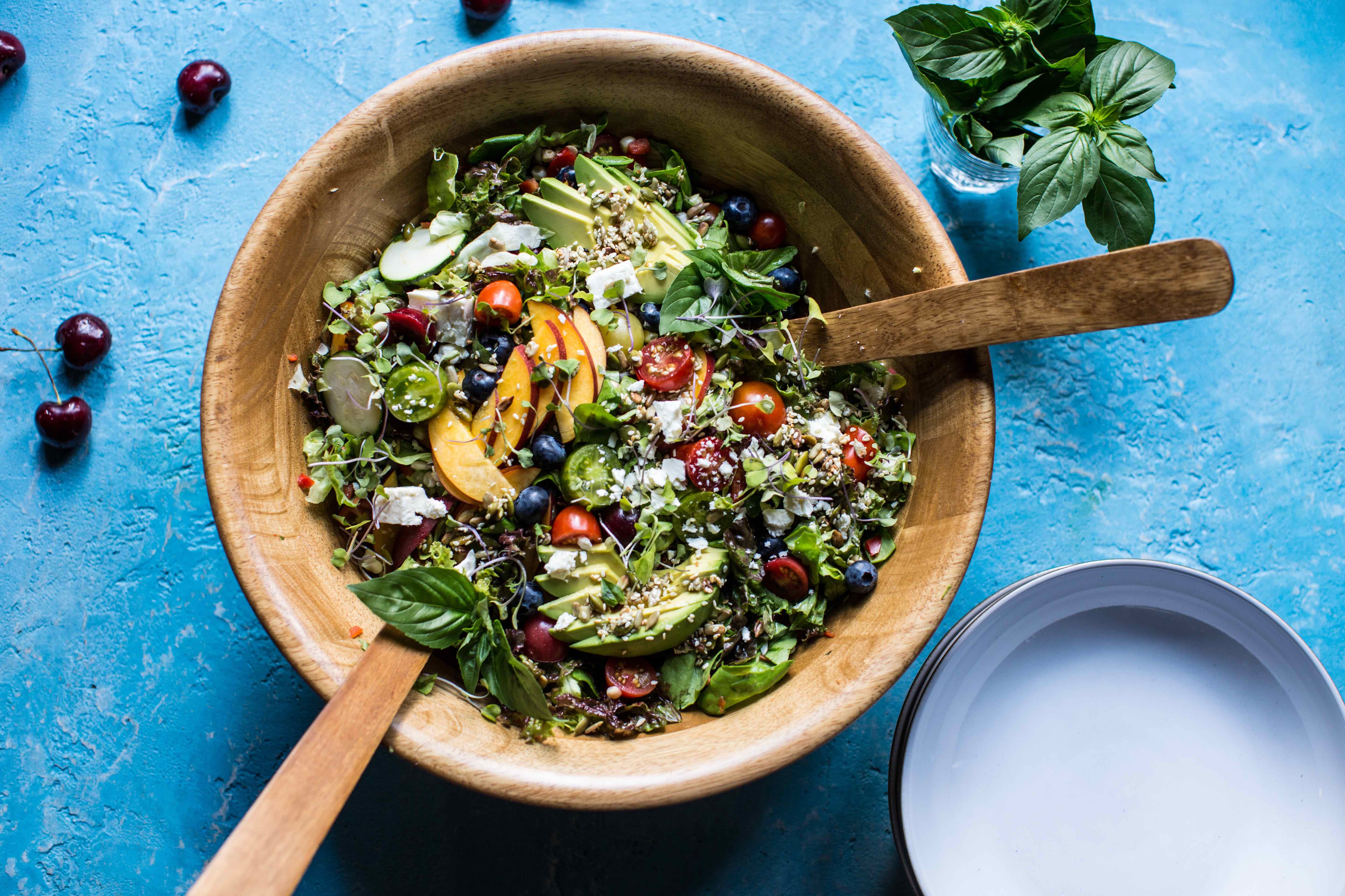 Summer Chopped Salad with Cherries