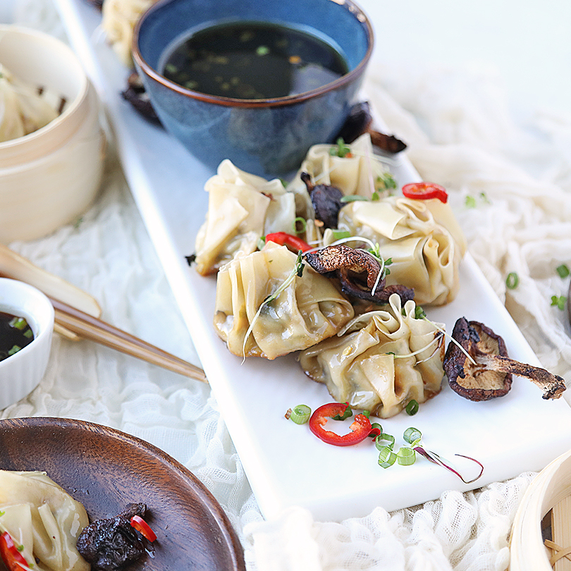 Asian Dumpling Recipe with Bok Choy and Chicken