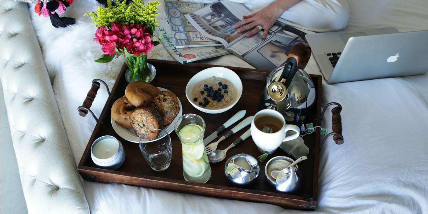 Breakfast in Bed for a Staycation