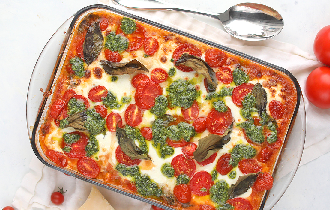 Cauliflower Rice Chicken Caprese Casserole Recipe