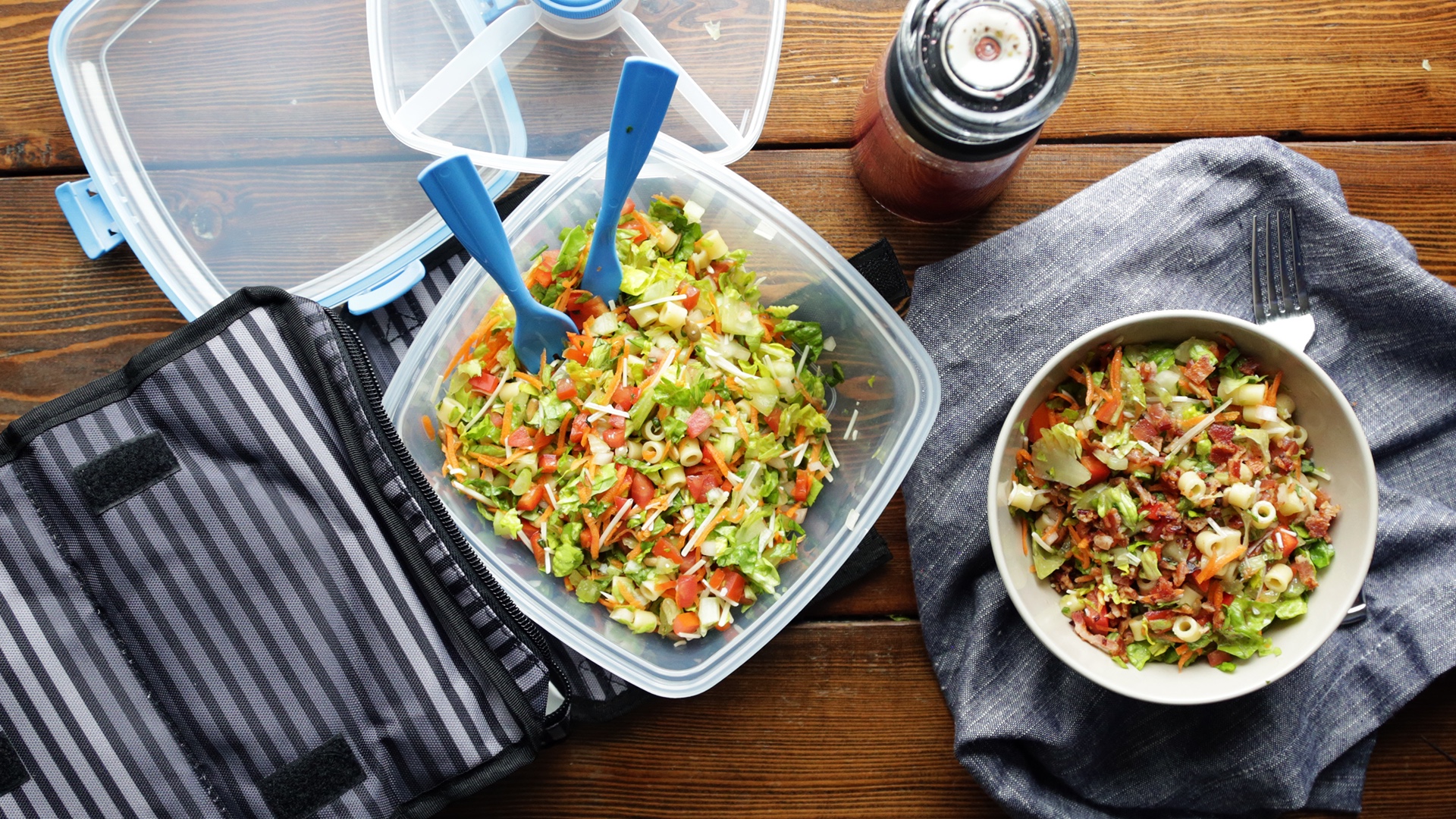 Chopped Salad Supreme With Kimchi Vinaigrette Recipe