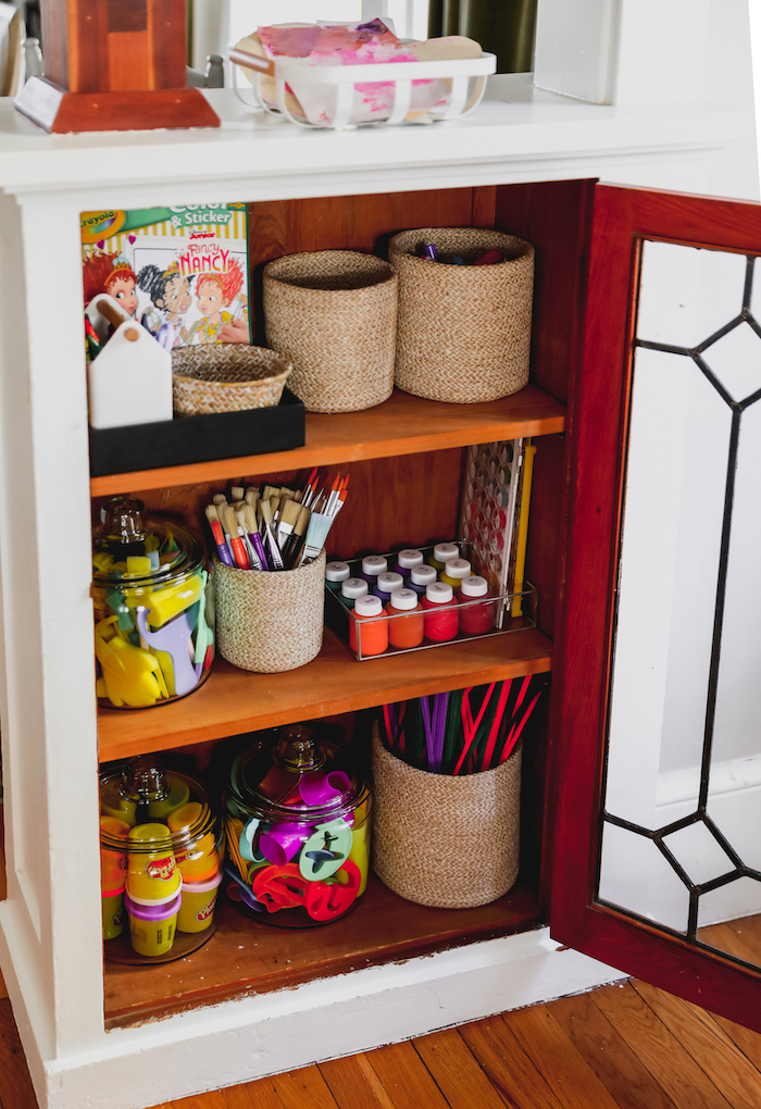 Small Space Organization: Kids' Craft Closet