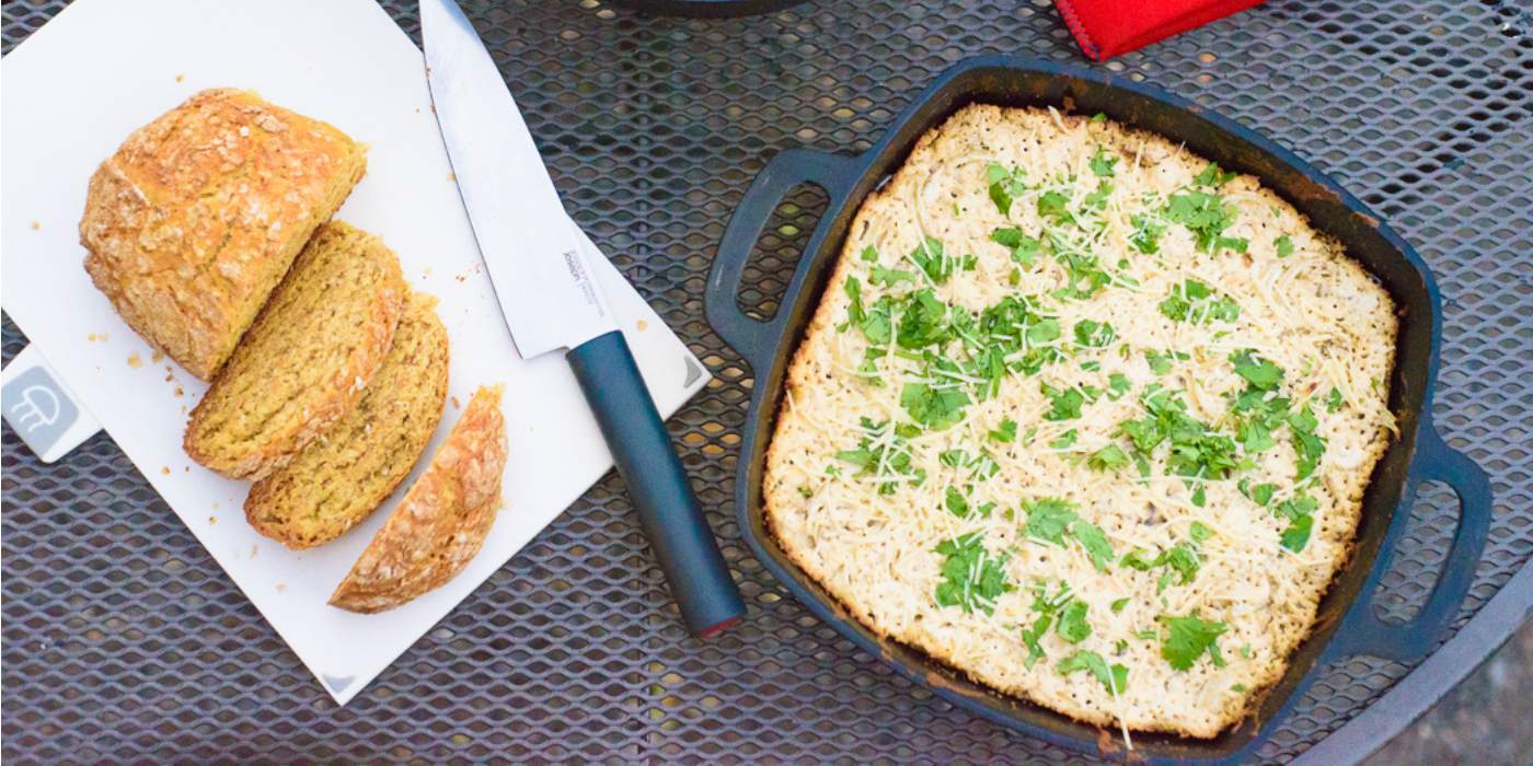 Camping Recipes: Cheesy Onion Dip & Oatmeal Bread
