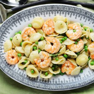 Spring Orecchiette with Shrimp & Peas | The Inspired Home