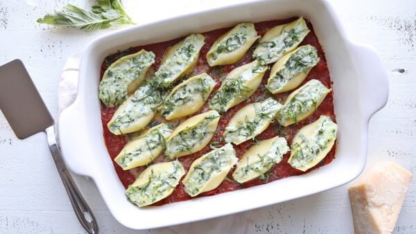 Spinach & Ricotta Stuffed Shells Recipe | Billy Parisi | The Inspired Home