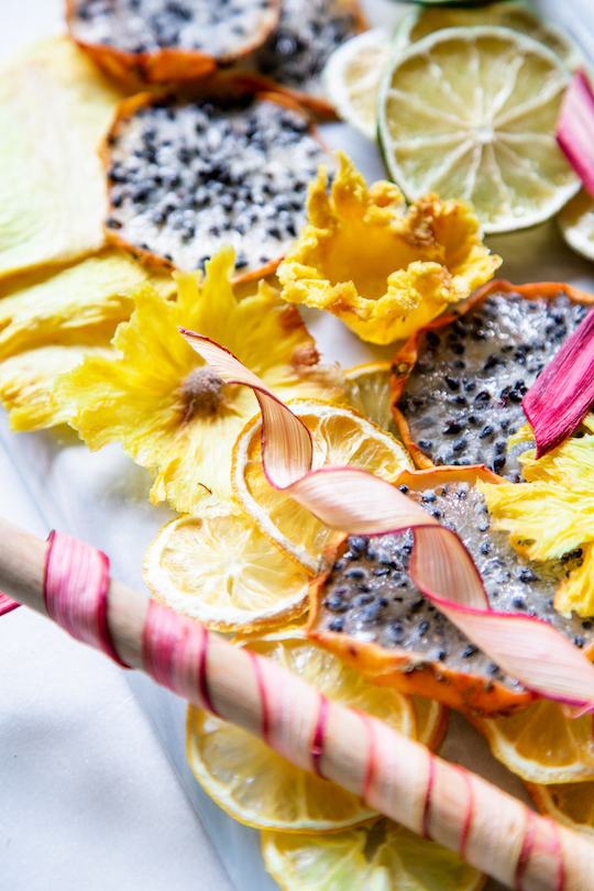 Dehydrating fruit for cocktails, Snacks & Garnishes.