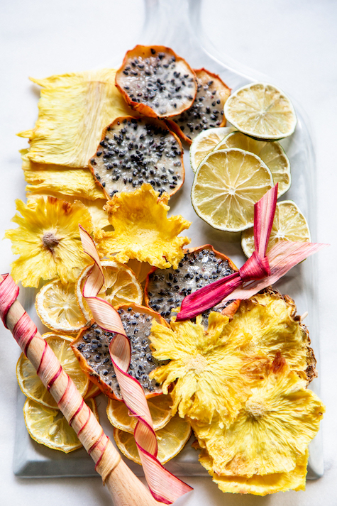 Dehydrating fruit for cocktails, Snacks & Garnishes.