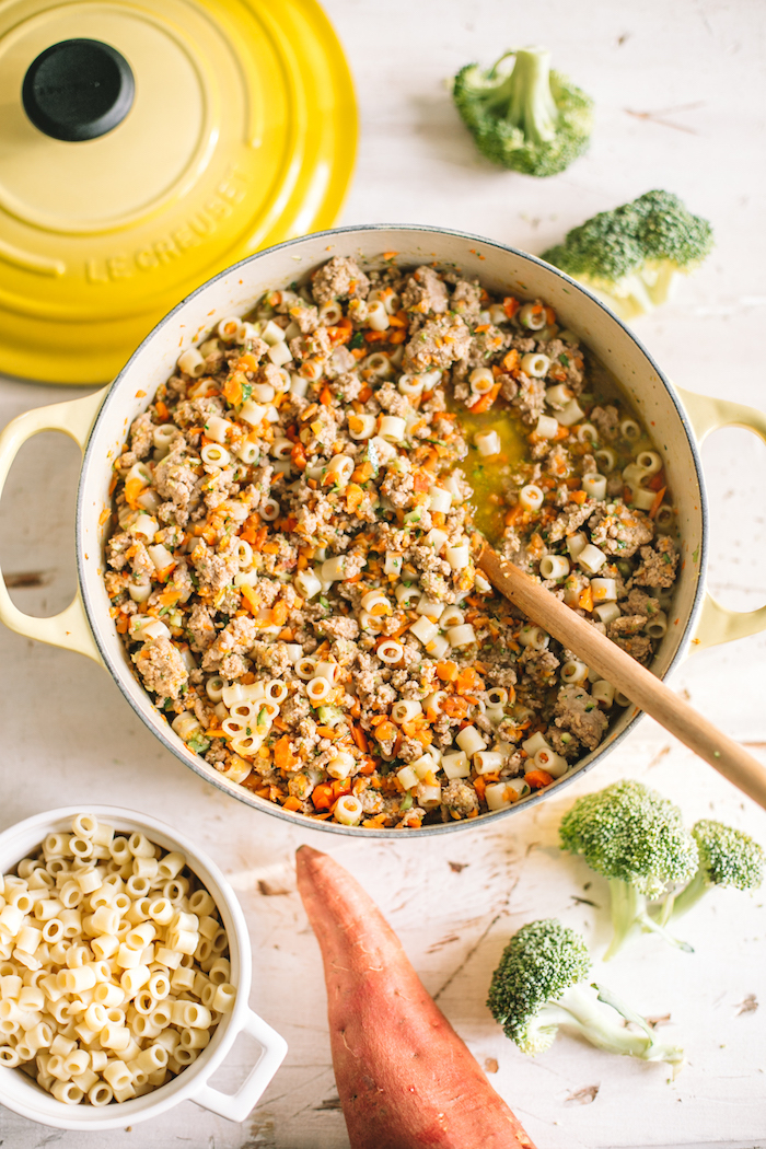 Homemade Dog Food with Ground Turkey Sweet Potatoes