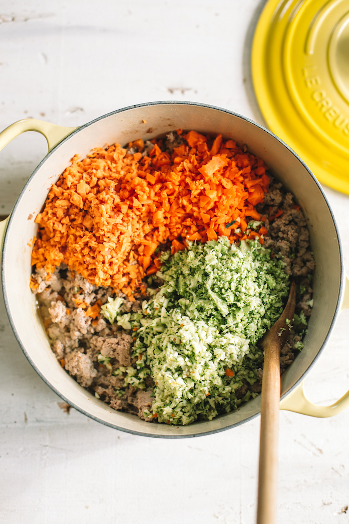 Homemade Dog Food with Ground Turkey Sweet Potatoes