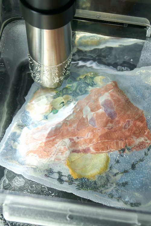 Sous Vide Salmon Dinner with Stasher Bag