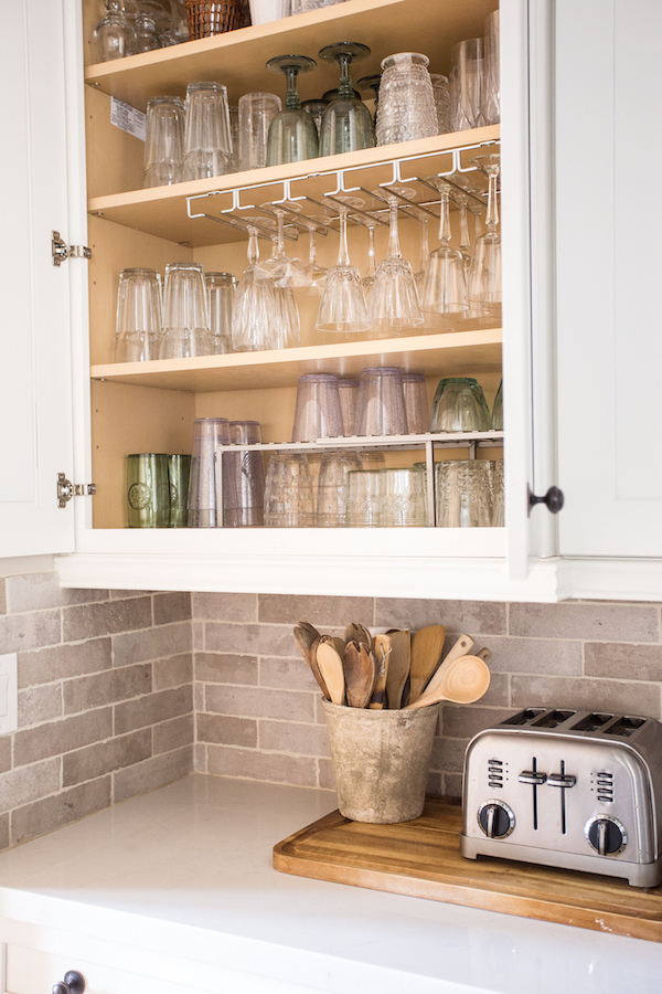 Tips & Ideas For How To Organize Glassware in your Kitchen Display Cabinet