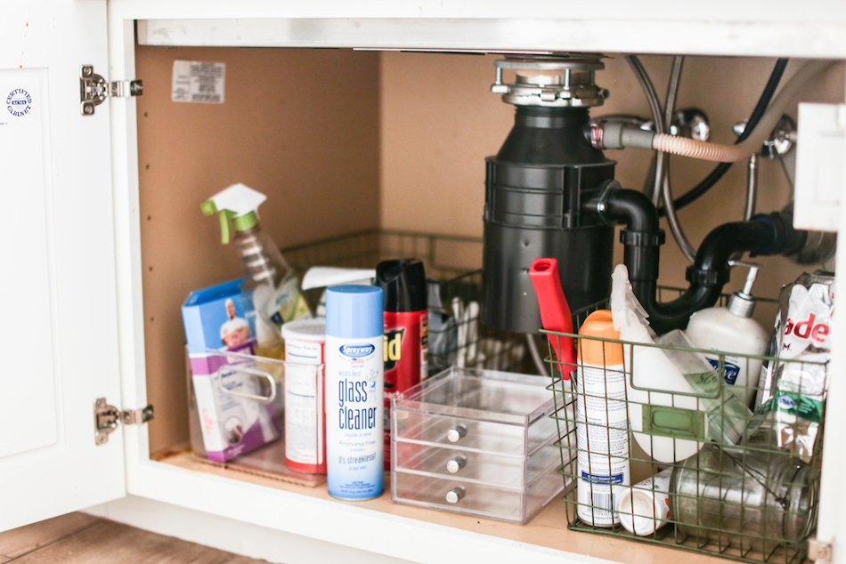 Cleaning & Organizing Under The Kitchen Sink - Love of Family & Home