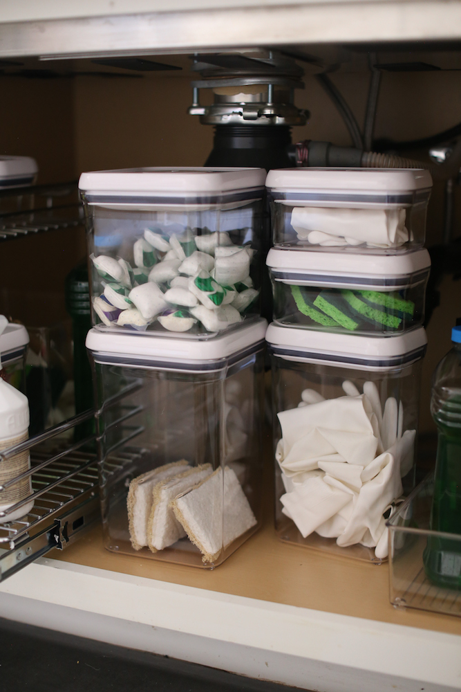 best way to organize, storage containers for under the sink