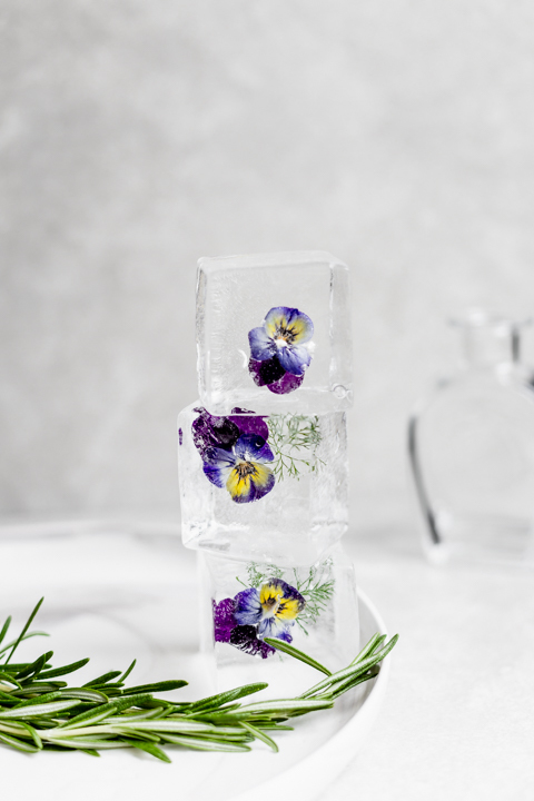 Flower Ice Cubes for Entertaining