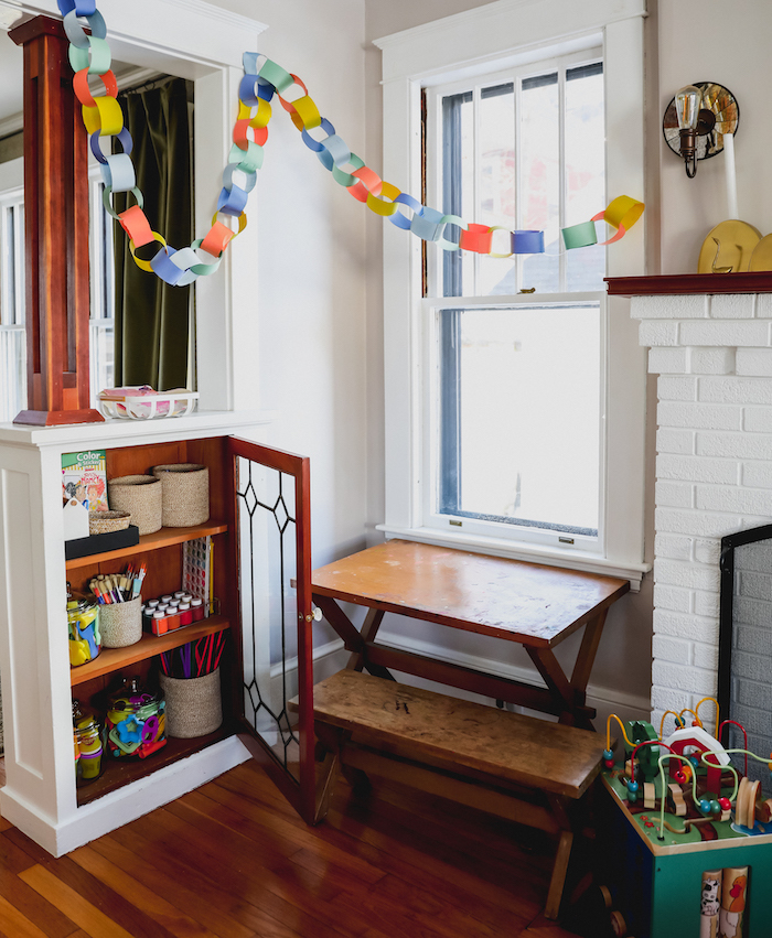 Small Space Organization: Kids' Craft Closet