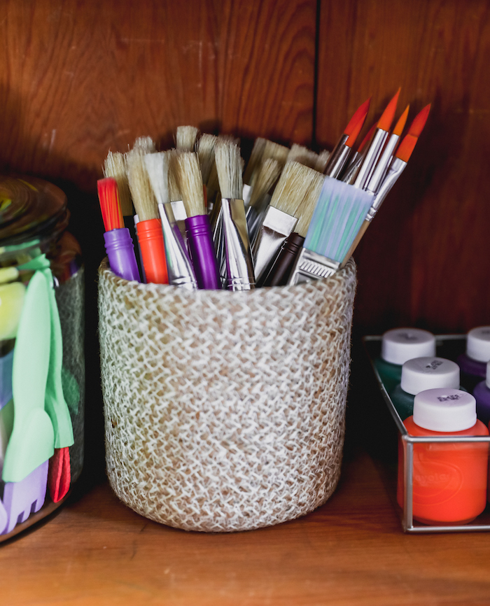 Small Space Organization: Kids' Craft Closet