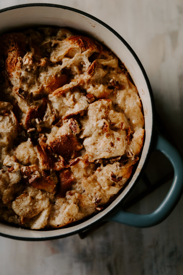 Classic Dutch Oven Bread Pudding