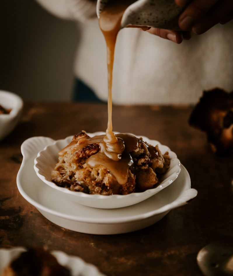 Classic Dutch Oven Bread Pudding