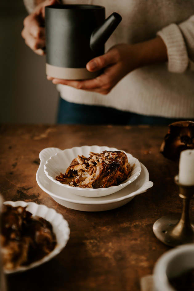 Classic Dutch Oven Bread Pudding