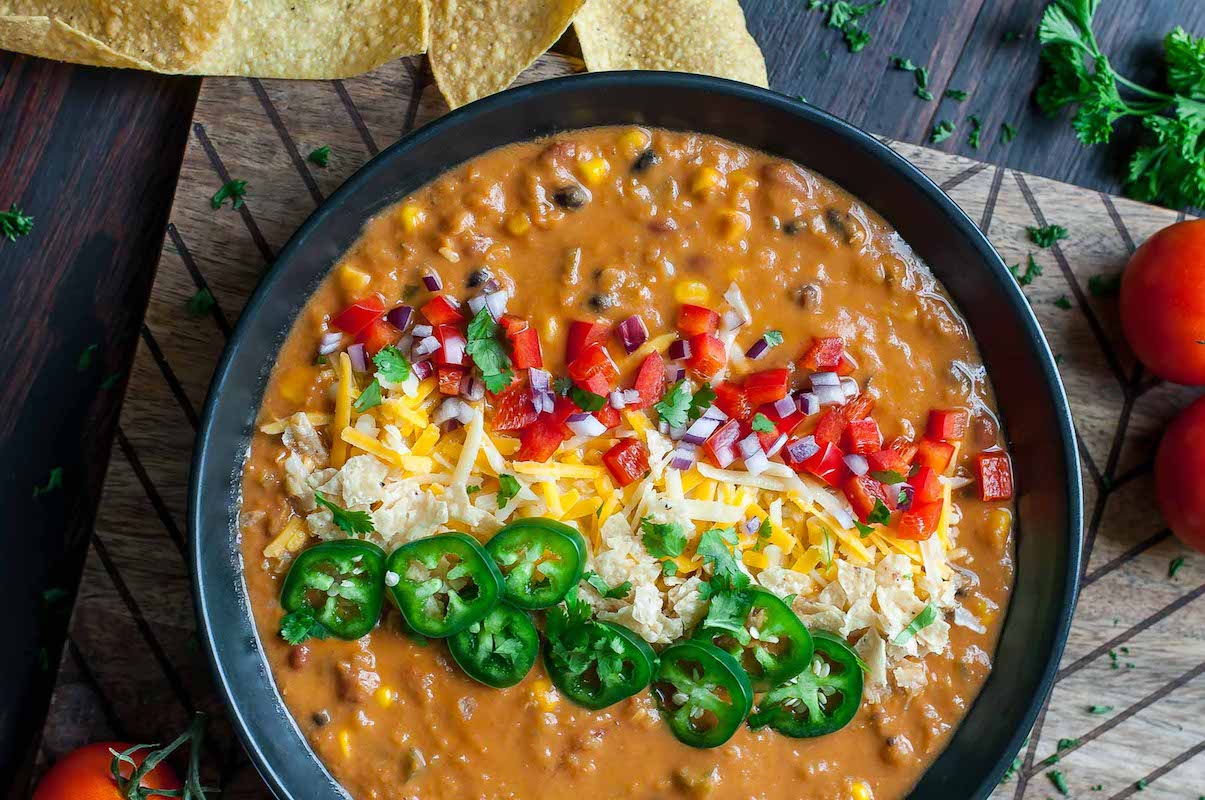 Vegetarian lentil tortilla soup instant online pot