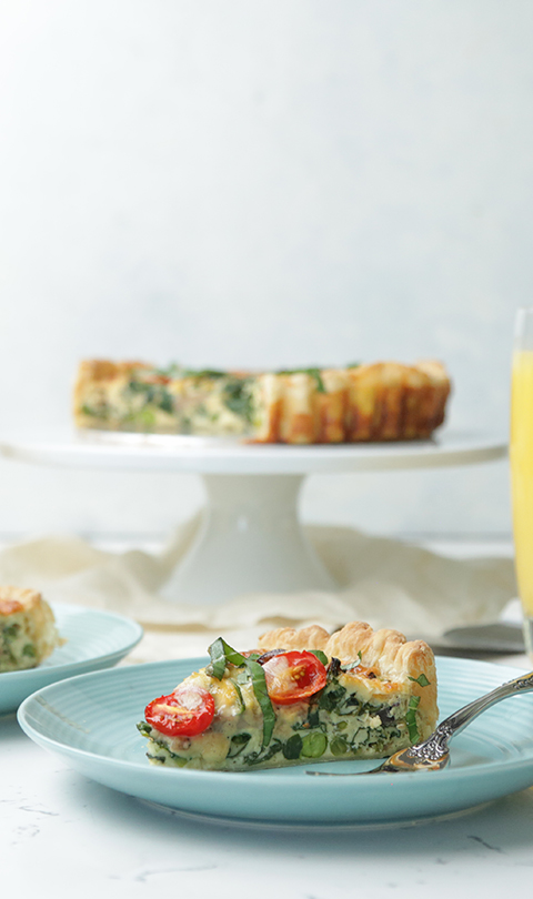Spring Vegetable Quiche Recipe | Billy Parisi | The Inspired Home