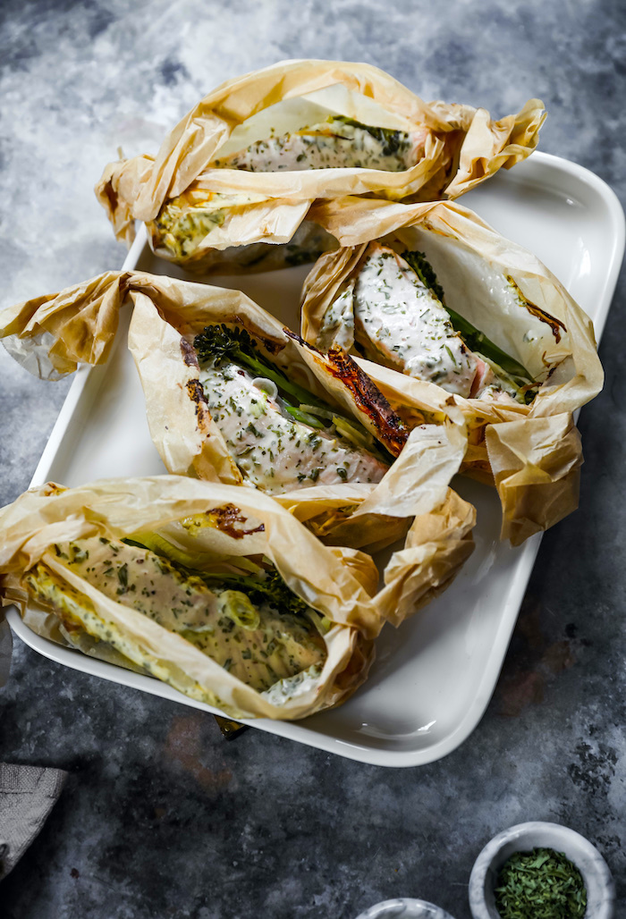 Salmon en Papillote with Fennel and Tarragon