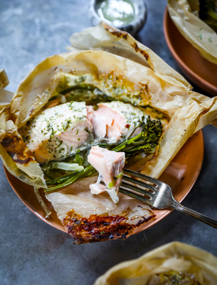 Salmon en Papillote with Fennel and Tarragon