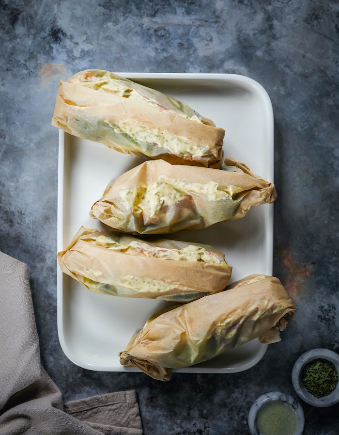 Salmon en Papillote with Fennel and Tarragon